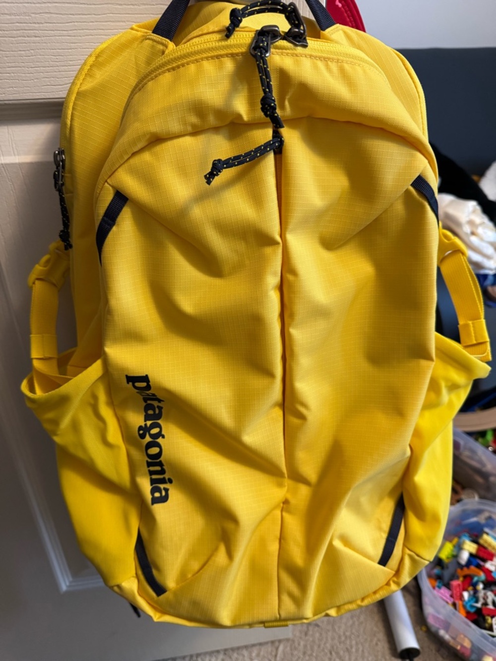 Patagonia Yellow Daypack with Black Accents